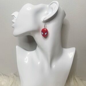 Red Spider-man Themed Earrings